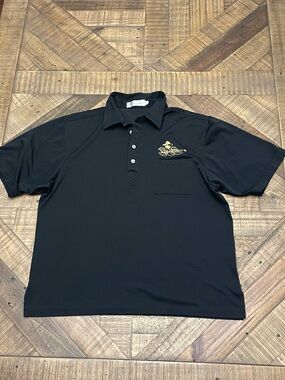 vintage Pro Celebrity polo-embroidered gold signature of NASCAR Richard Petty